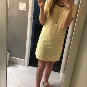 Short stripped yellow dress